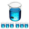 16.9oz (500ml) Sturdy Glass Beaker, 3.3 Borosilicate Griffin Low Form, Pack of 6, BKL500-006