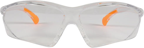 Allen Company Factor Shooting and Safety Glasses, Clear Frame with Orange Tips, Clear Lens