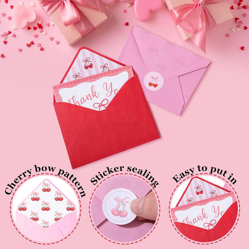 Motiskyy 48 Pack Thank You Cards Blank Note Greeting Cards with Envelopes and Stickers for Girls Bridal Baby Shower