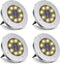 ZGWJ Solar Ground Lights - 4 Pack Waterproof Outdoor Garden Lights, Bright In-Ground Landscape Lights for Pathway, Yard