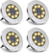 ZGWJ Solar Ground Lights - 4 Pack Waterproof Outdoor Garden Lights, Bright In-Ground Landscape Lights for Pathway, Yard