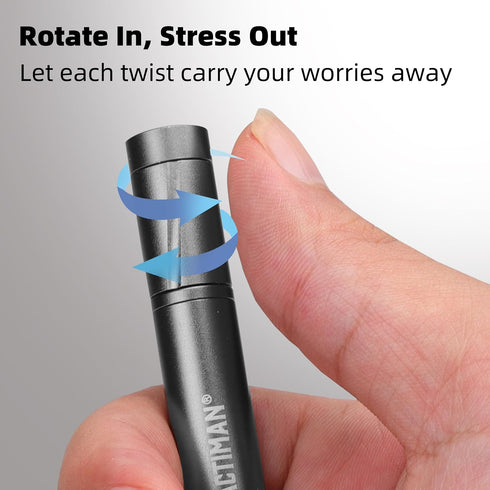 Spinning Ballpoint Pen for Stress Relief, Retractable Aluminum Metal Pen with Spinner, Fun Desk Toy for Work & Office