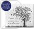 Elcer Funeral thank you cards with envelopes Celebration of life Floral Tree acknowledgment