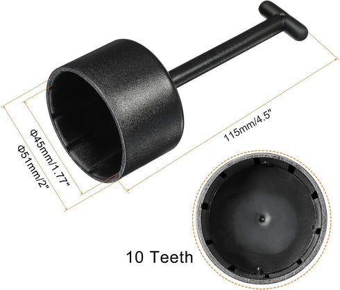 MECCANIXITY 3 Pack T Type E26/E27 Socket Ring Removal Tool for Medium Base Light Replacing Accessories Black Plastic