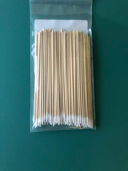 MG Chemicals 8112A Single Headed Tapered Cotton Swab on 6" Birch Shaft, Bag of 100 Swabs