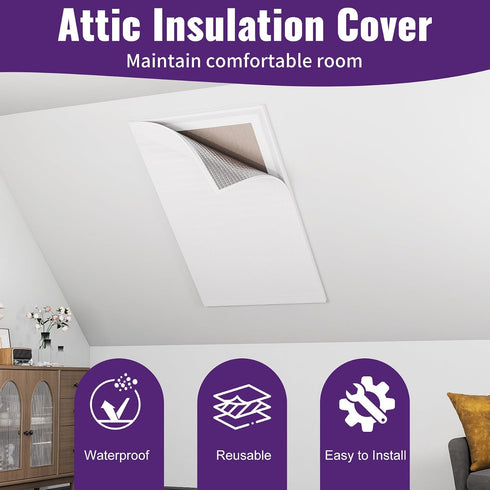 39" 55" Mxclimate Attic Stairs Insulation Cover ,Aluminum Heat Insulation Sheet Cover for Ceiling Access Door, x Attic
