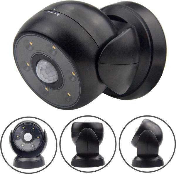 BIGLIGHT Battery Operated Motion Sensor Spotlight, Wireless LED Flood Light Indoor Outdoor, Waterproof