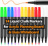 Liquid Chalk Markers for Acrylic Fridge Calendar, 14 Pack, 7 Vibrant Colors, 1mm Fine Points, Easy Wet Erase