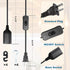 Bulb 10Ft E26/E27 4 Pack Hanging Light Socket with Cord - Plug in Light Socket Extension Lantern Cable with On/Off
