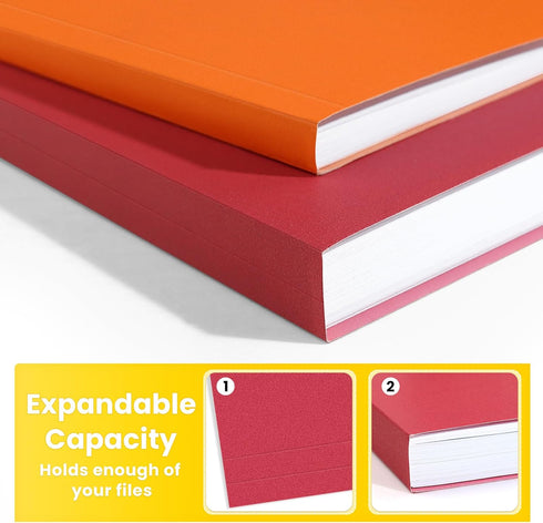 SUNEE File Folders, 30 Pack Manilla Folders, 8.5 x 11, Colored File Folders for Home Office School Supplies