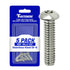 Torx Security Machine Screws, 3/8-16 x 1-1/2" (5-Pack) Stainless Steel, Tamper-Resistant Button Head
