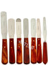 ArTLaB Premium Stainless Steel Lab Spatulas with Wooden Handle, Set of 9