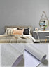 Fabric Peel and Stick Wallpaper, Gray Faux Grasscloth, 17.8 x 197 Removable Contact Paper