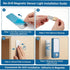 SULIKJHUI 10pcs Counter Adhesive Metal Plate, Metal Strips With Adhesive Backing for Under Cabinet Lights Mount, Sticky