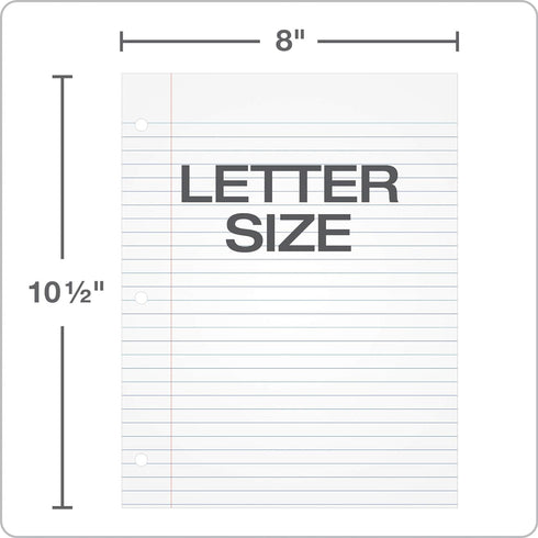 Oxford Filler Paper - 8 x 10-1/2 Inch Wide Ruled, 500 sheets, Loose Leaf Notebook Paper