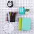 4 Set Pegboard Shelf - Clear Acrylic Shelf with Metal Hooks for Peg Board Organizer Accessories Storage in Craft Room