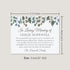 5.5x4.25 In Loving Memory Funeral Thank You Cards with Leaves, Flat Personalized Sympathy Bereavement Notes