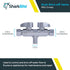 SharkBite Crimp Dual Shut Off Valve, Push to Connect Brass Plumbing Fitting, PEX, PE-RT, UCDS123838 by SharkBite