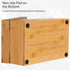 MaxGear Bamboo Index Card Holder, 3 x 5 Inch Organizer with 4 Dividers, Holds 600 Cards