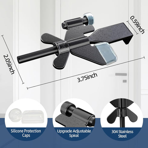 2 Pack Adjustable Portable Door Lock, Hotel Door Locks for Travelers Security, Prevent Unauthorized Entry, Door