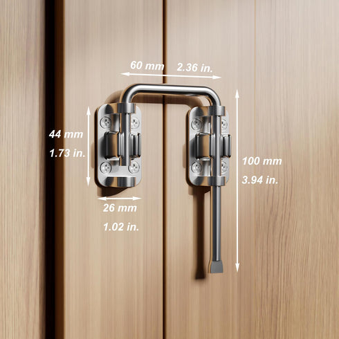 2-3/8 Inch ETEKJOY Patio Sliding Door Loop Lock U-Shaped Latch Hook Lock for Window Barn Garden Fence Gate Shed Garage