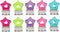 Star Shape Medium Paper Clips, Binder Clips, Easy Grip, Assorted Color, School Office Supplies, 10 Pcs