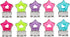 Star Shape Medium Paper Clips, Binder Clips, Easy Grip, Assorted Color, School Office Supplies, 10 Pcs