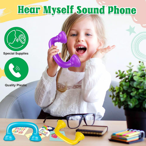 KFPPLXQ 16 Pcs Whisper Reading Phones Hear Myself Sound Phone Auditory Feedback Mobile Speech Therapy Toy Tool