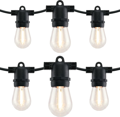 SWEET SHINE LED Patio String Lights, 70ft 30 Lights Adapter Powered, E26 Socket with