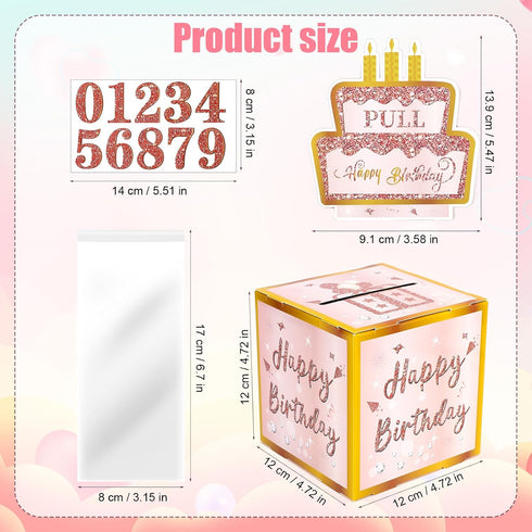 Generic Happy Birthday Money Pull Box, Money Box Cash Gift Money Roll Pull Out Surprise Box DIY Creative Gifts