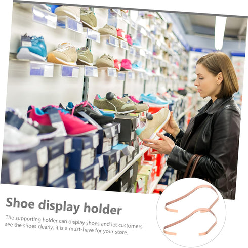 2pcs VOSAREA High Heels Sandal Display Stand Stainless Steel Shoe Support Rack Shoe Display Base
