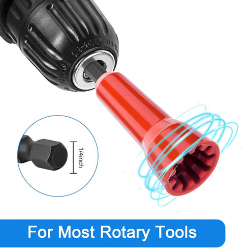 SUNJOYCO 3PCS Wire Nut Twister Tools for Drill, Wire Twisting Spinner, Wire Connector Driver Twisting Drill Attachment