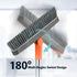 180 AIR U+ Grout Brush with Long Handle Swivel Scrub Brush with Tweezers to Hair Clip V-Shape Grout Line Scrubber Stiff