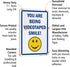 SmartSign "You Are Being Videotaped Smile!" Sign, 7" x 10", Aluminum