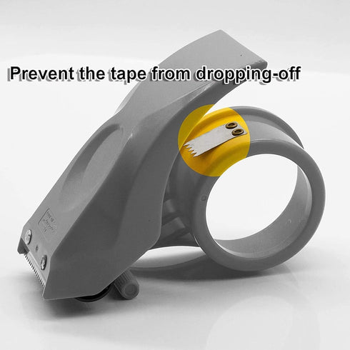 Easy-Mount 2 Inch Tape Gun Dispenser for Packing, Yellow Handheld Cutter