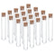 PATIKIL 10ml Plastic Test Tubes with Cork Stoppers, 20Pcs, 100x16mm for Scientific, Party Decoration, Candy Storage