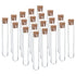 PATIKIL 10ml Plastic Test Tubes with Cork Stoppers, 20Pcs, 100x16mm for Scientific, Party Decoration, Candy Storage