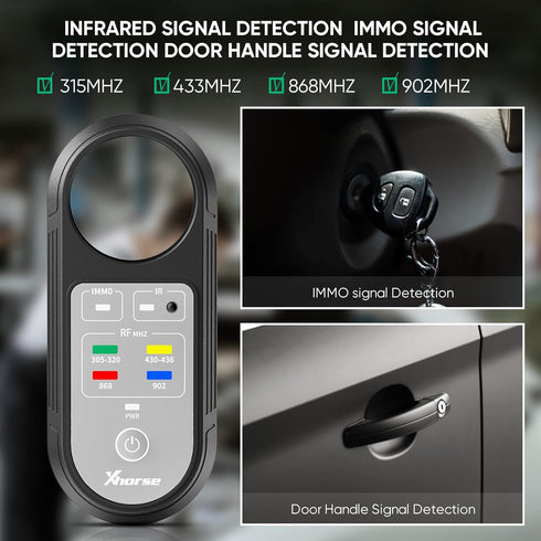 Xhorse Remote Key Frequency Tester Tool, 2024 XDRT20 Remote Tester 315/433/868/902Mhz Infrared Signal Detection, Key
