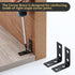 HOME MASTER HARDWARE 40pcs L Bracket Corner Brace Sets, Stainless Steel Right Angle Bracket for Shelves with Screws,