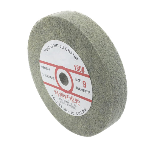 6''x1'' Nylon Fiber Buffing Wheel, 5/8 Inch Arbor Hole Aluminum Buffing Wheels 180 Grit Abrasive Polishing Discs for Bench Grinder, Drill (9 P)