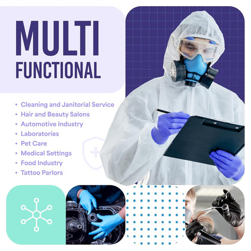 Medtecs Disposable Nitrile Gloves - Latex-Free with Chemo-Rated Protection, Breathable Design, 4 Mil Thickness, 200PC