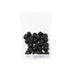 binifiMux 100Pcs M2 x 0.4mm Black Nylock Nuts Hex Nylon Insert Self Lock Nuts, Carbon Steel 4.8 Grade, Zinc Plated