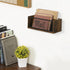 Mail Organizer, 2 Slot Letter Holder for Wall Table Countertop, Mail Sorter for Home Office, Bill Envelope Basket