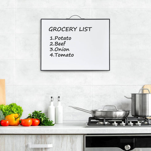 TSJ OFFICE Small White Board, 12 x 16 Inches, Portable Aluminum Frame Magnetic Dry Erase Board with Holder