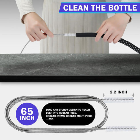 YZAHGDS 4 Set Set Set Set Hookah Brush Cleaning Kit Brushes Hookah | Bottle Cleaner Tube Pipe Cleaner | Premium