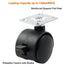 4pcs 1 Inch Black Nylon Swivel Caster Wheels with Brake, Heavy Duty Replacement for Furniture, Cart, Cabinet, Shelf