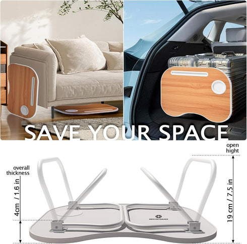 Generic Lap Desk for Laptop Bed Trays for Eating and Laptops Breakfast in Bed Laptop Stand TV Trays for Bed with Cup