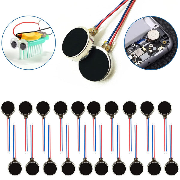 20PCS Mini Vibration Motor DC3V 12000rpm for Cell Phone Electronic Device Repair and Classroom Projects