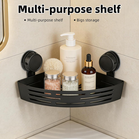 Generic 2026 Triangle Suction Cup Corner Shower Shelf, New No Drill Bathroom Corner Shelf, Heavy-Duty Strong Hold