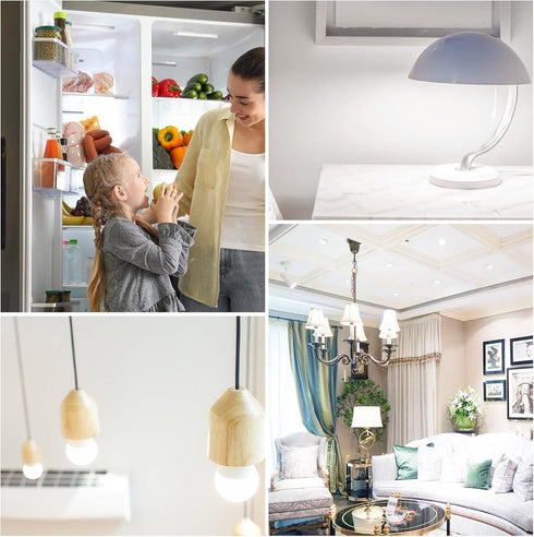 6W E26 Small Globe LED Bulb 60W Equivalent G45/A15 E26 Standard Screw Base 120V-265V Frosted Daylight White, 2 Pack